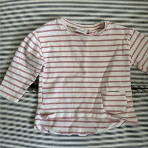 Zara Pink Striped Kids Shirt